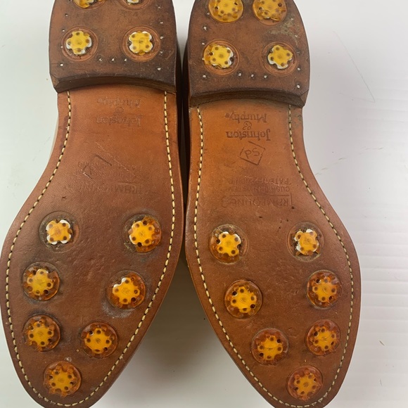 JOHNSTON @ MURPHY Aristocraft Mens Golf Loafers Size 8 Tan/White - Picture 8 of 8